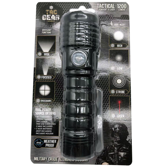 TACGEAR FLASHLIGHT & LASER 6 PIECES PER DISPLAY